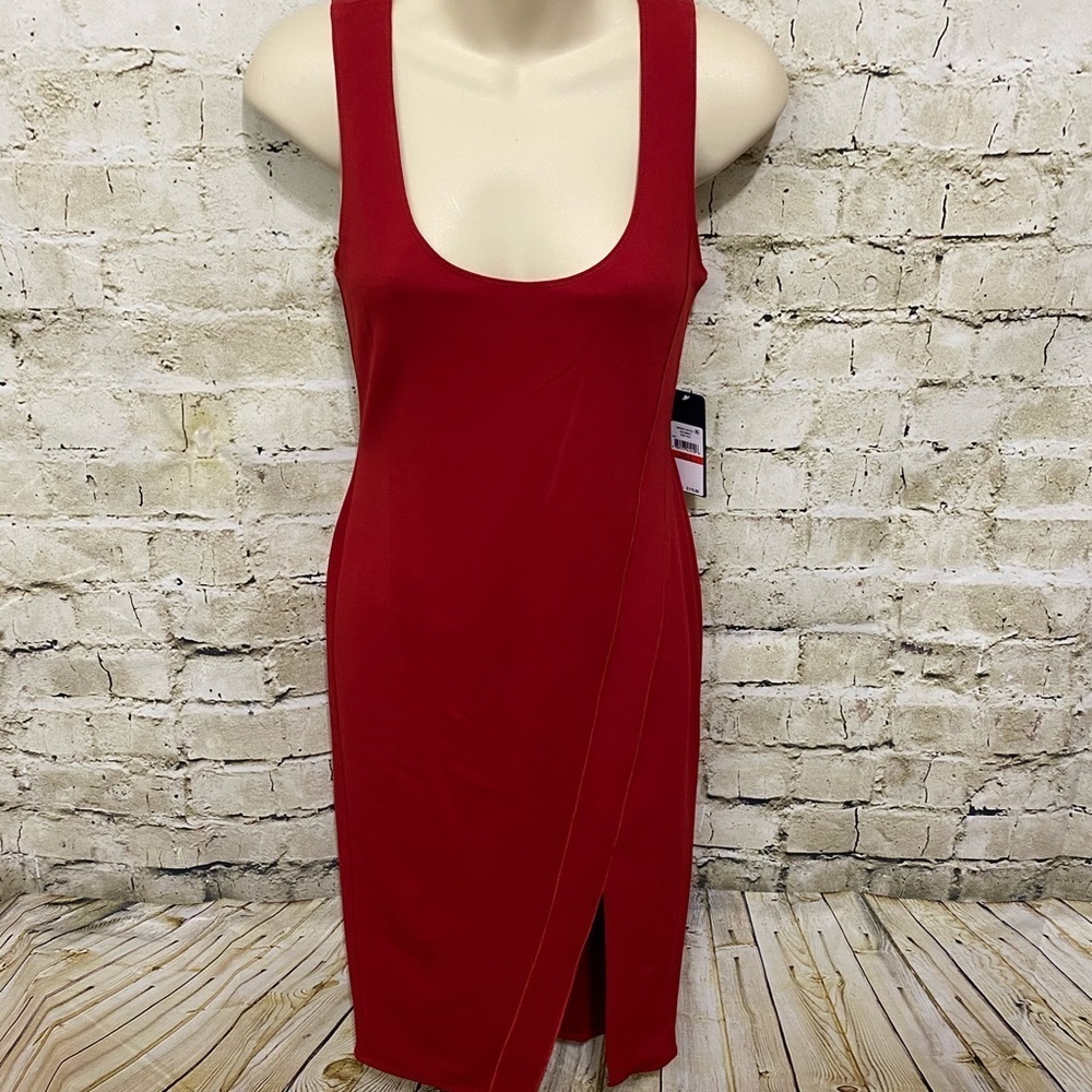 NWT Rachel‎ Roy Red Front Slit Sheath Dress